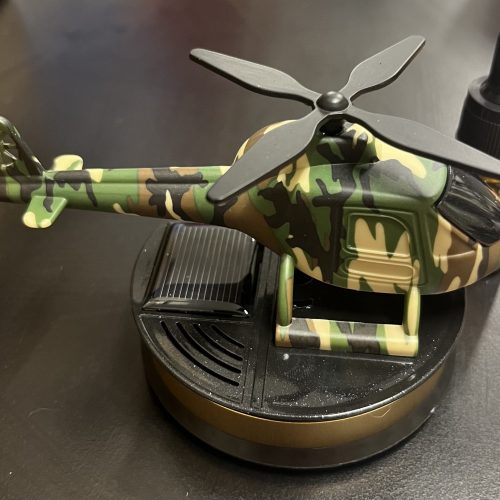 Helikopter Araç Koku Güneş Enerjili Asker Desen