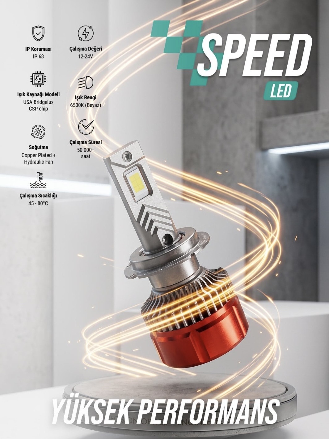 VRPro Speed H7 Led Far Ampulü