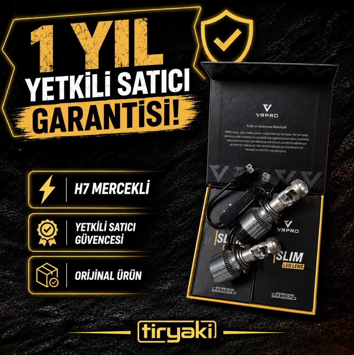 VRPro Lazer Mercekli H7 LED Far Ampulü