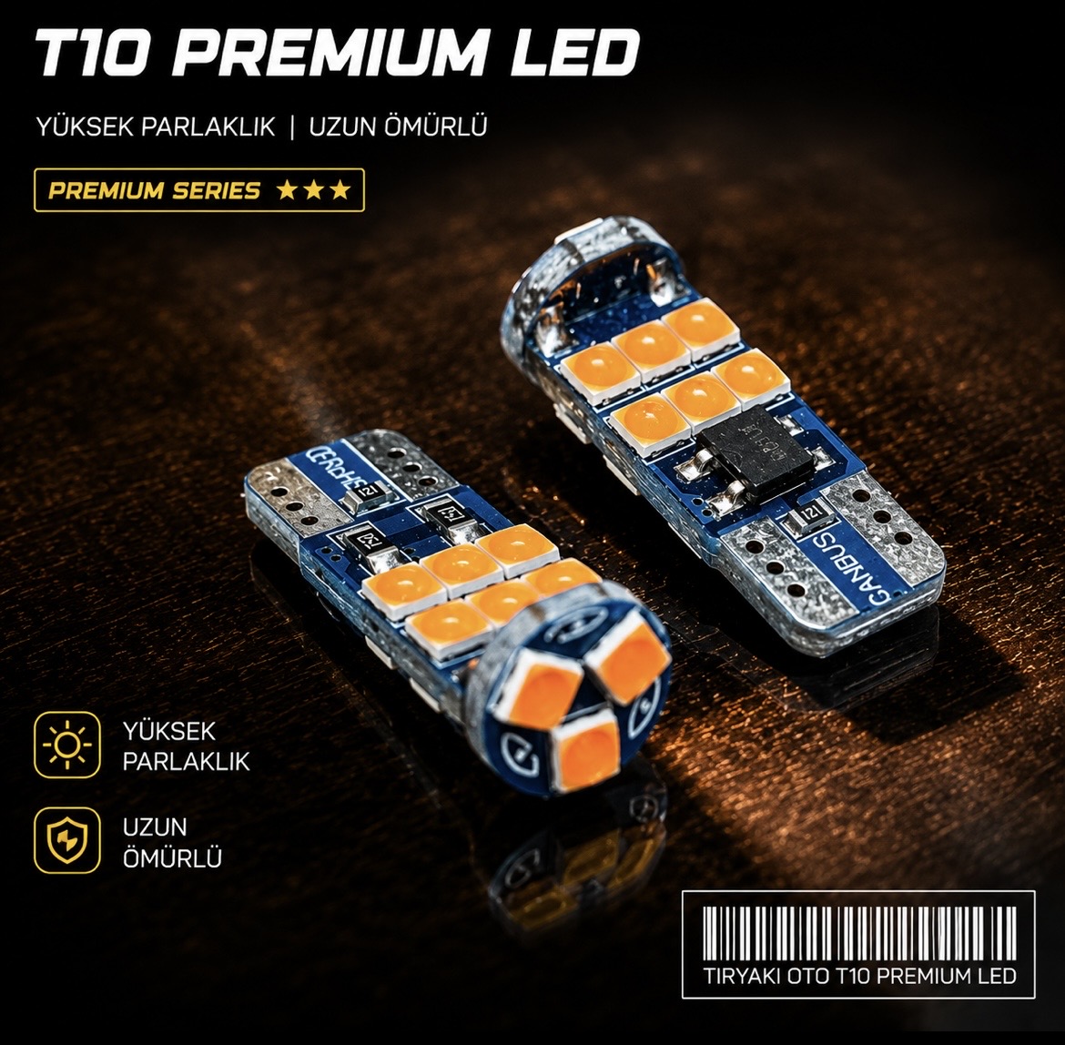 Tiryaki Oto T10 Amber Led Park Ampulü