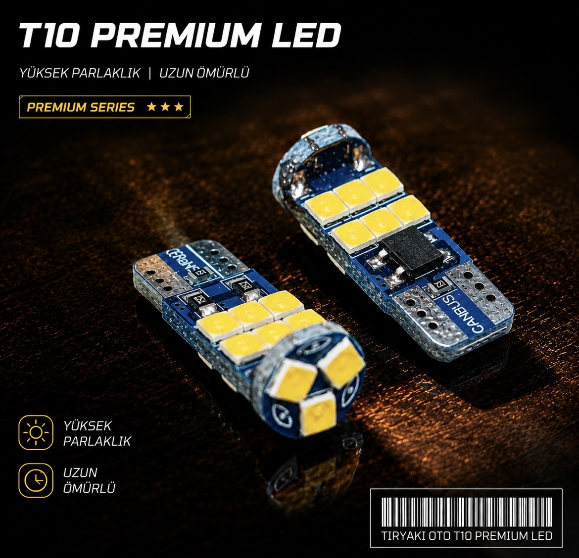 Tiryaki Oto T10 Beyaz Led Park Ampulü